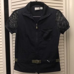 Puma short sleeve jacket navy blue